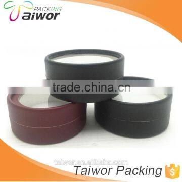 Wholesale custom jewelry box for bracelet cardboard round box with clear PVC window