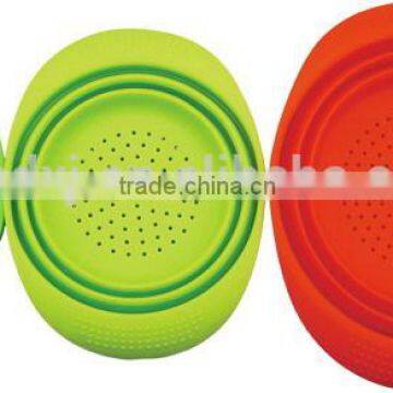 M size 100% Food grade collapsible silicone strainer, silicone kitchenware, kitchen tools strainers