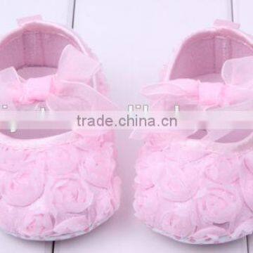 Baby Girl Pink Rosette Pre Walker Ballet Shoe