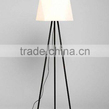 0403-4 Finished with a geo-faceted hardback shade Modern Tripod Floor Lamp