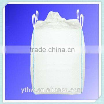 UV treated F=fabric big bag with duffel top and flat bottom/PP u-panel baffle /uncoated/top fill skirt