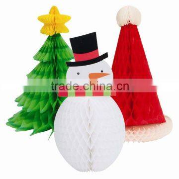 2015 NEW Christmas Santa Hat paper Tissue honeycomb table Centerpiece decoration