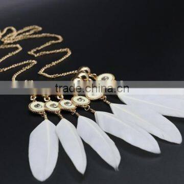 Best seling feather necklace chain jewelry