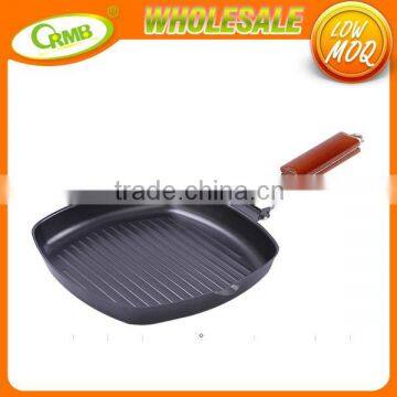 Hot Sale Non-sticky Folding Cast Iron Steak Pan