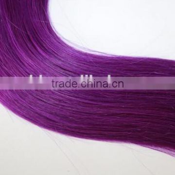 Purple Color Natual Looking Synthetic Wig High Temperature Fibre Wigs for Women