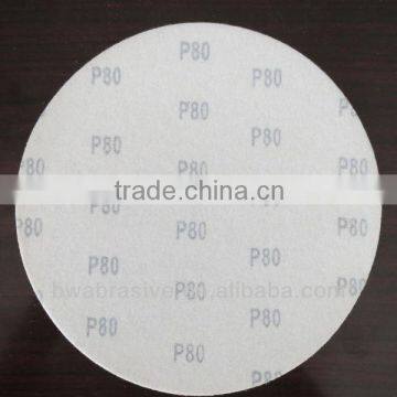 Backing sanding discs of aluminum oxide