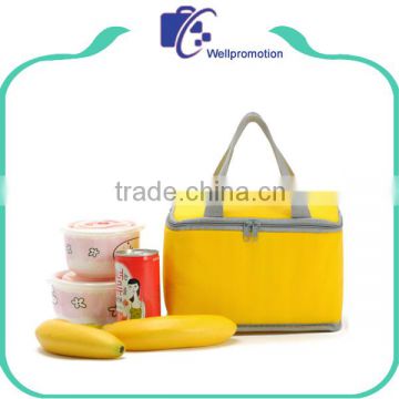 Polyester material portable tote lunch cooler bag