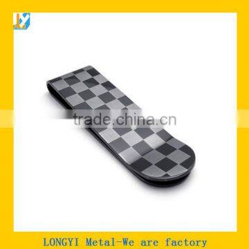 Custom carbon fiber blank metal money clip