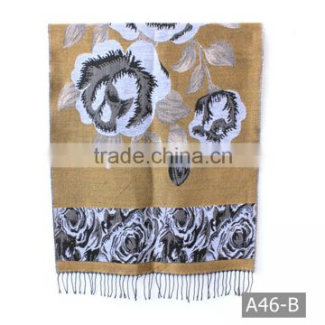 A46-B fashionable winter 100% colorful circle lady woven fashion scarf