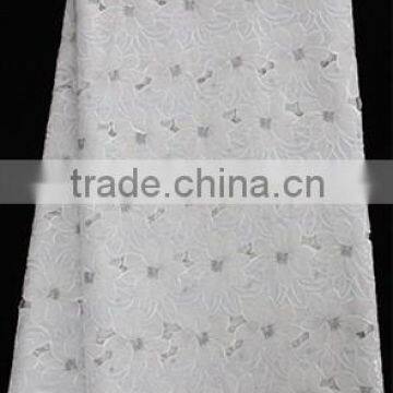 CL17-6 African handcut Organza fabric/wedding veul/Bing bing Flower embroidery lace fabric