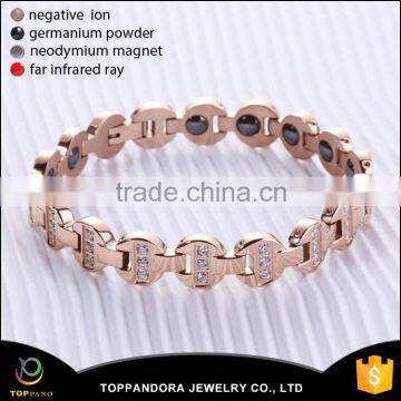 wholesale health care Saudi Arabic stainless steel energy power bracelet gold jewelry