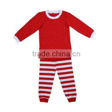 Factory Cheap Price Kids Knit Pajamas Children Blank Christmas Girls Boutique Sets Kids Red Stripe Christmas Pajama Wholesale photo-2