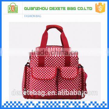 Wholesale polyester adjust backpack red manufacturer diaper bag