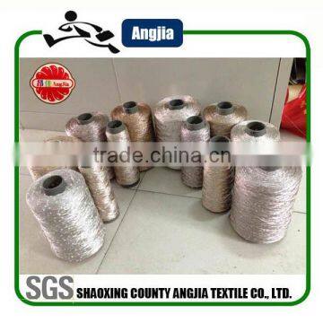 100% spun polyester knitting sequin yarn