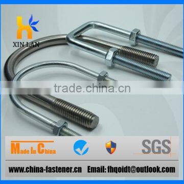 Rubber Coated Stainless Steel U Bolts Square for Truck Chassis, U Bolt Pipe Clamp U-Bolt, Flat U Bolt With Washer and Nut photo-2