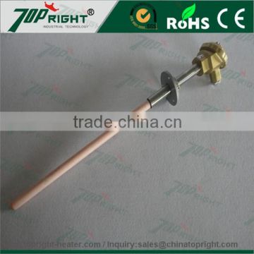 High Temperature Precious Metal B type Thermocouple sensor with Corundum