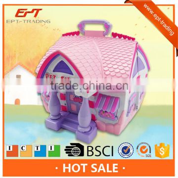 Lovely diy toys plastic beautiful house pet shop toys