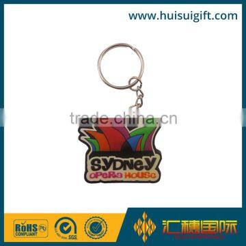 High quality promotional factory price rubber keychain