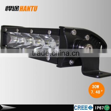 HOT SALE!!! super slim led light bar off road 30w off road led light bar spot 5W*6pcs IP67 water proof