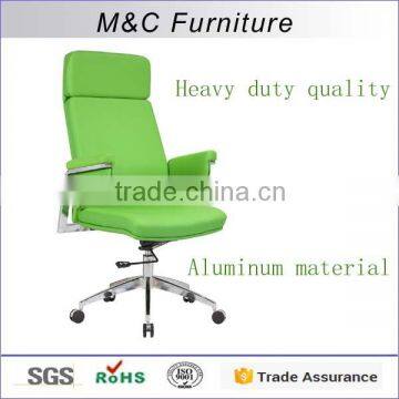 M&C heavy duty aluminum designer leather europe office chair