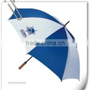 wooden shaft straight umbrella;golf umbrella