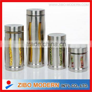 Round Glass canister for food