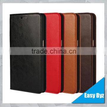 Book Style Phone Case for OPPO R7 plus ,Crazy Horse Real Leather Case for OPPO R7 Plus