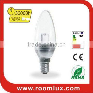 good price E27/E14 LED candle bulb light 3W Dia35X102mm