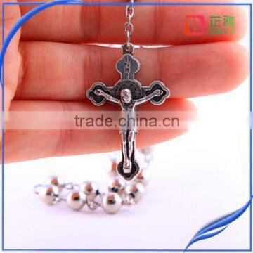 Jerusalem Round Silver Bead Catholic Rosary photo-6
