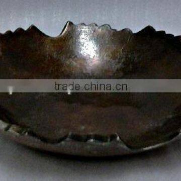 Copper Finshed Aluminium Metal Fruit Candy Bowl Round