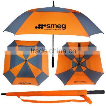 2016 vented double layers square golf umbrella