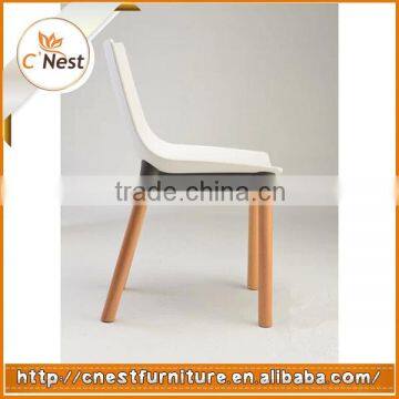 Plastic Wooden Legs Chair