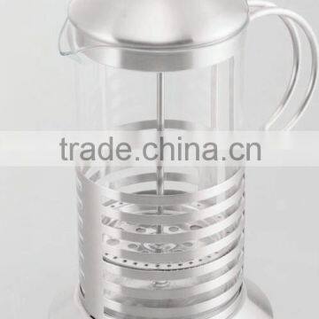 1000ml glass coffee press with double mesh filter