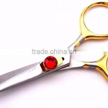 Red gem stone razor scissors 5" gold loops fly tying scissors fly fishing scissors