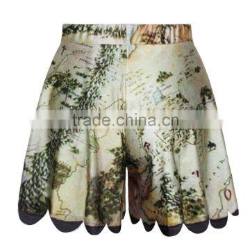 2015 Cargo Shorts Women Shorts Summer Printing Maps Pants Hot Shorts N14-45