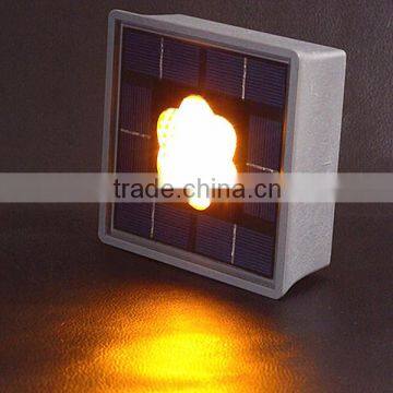 Energy saving step warning lighting solar powered led brick light