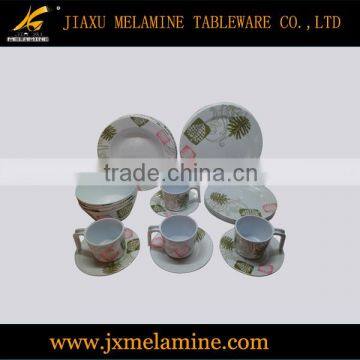 24pcs melamine ware round dinner set