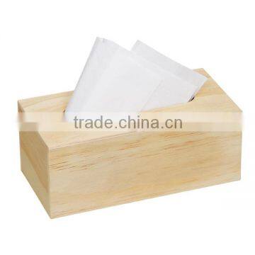 Tabletop decoration high quality hot sale natural handmade wooden paper tissue display storage box