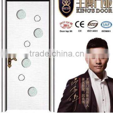 internal white glass wooden mdf pvc door design