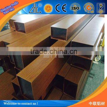 HOT!! aluminium wooden folding door ,wooden grain finished aluminium alloy ,simulated wood grain extrusion