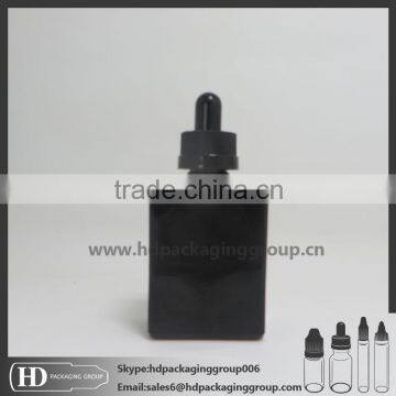 HD rectangular eliquid glass bottle 15ml 30ml , childproof tamper cap ,e liquid frosted square glass dropper bottle 30ml