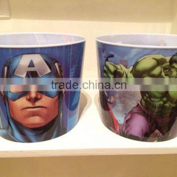 Food Grade 3D Lenticular Popcorn Bucket ,trash Bin photo-5