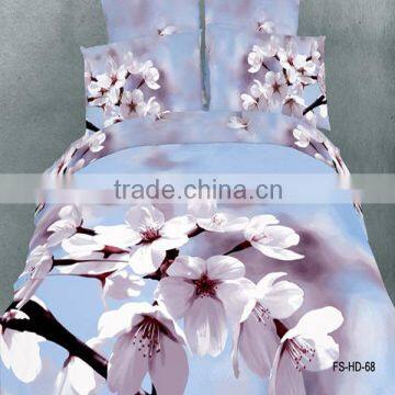 luxuary and beautiful 3D reactive printed bedding set with high quality and good price