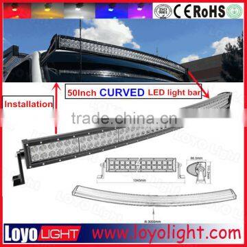 High performance 288w 50 inch portable lighted roof bar for agriculture,farm,truck 4x4