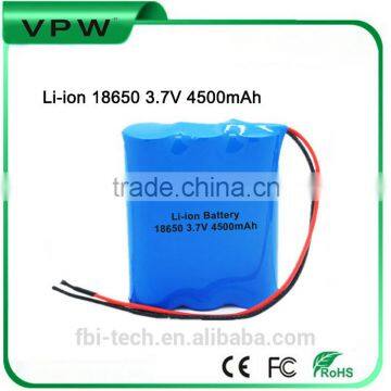 MSDS CE FCC ROHS certification Rechargeable 3.7V 4500mah Li-ion battery