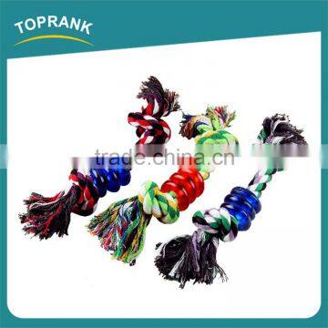 Wholesale interactive rope dog toy colorful cotton rope pet toys for dog