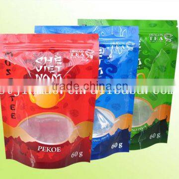 Colorful design reusable empty tea bags wholesale with window