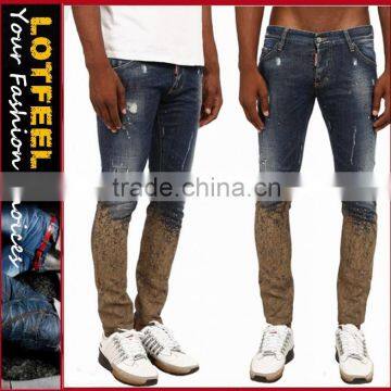 Biker Jeans Blue Denim jeans pantalon (LOTK013)