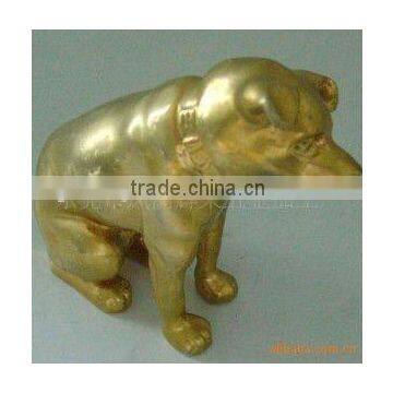 plating gold metal animal dog