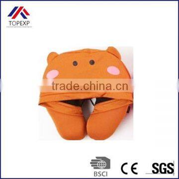 Lovely New Cartoon Little Animal Plush Neck Pillow with Hat and Eyeshade